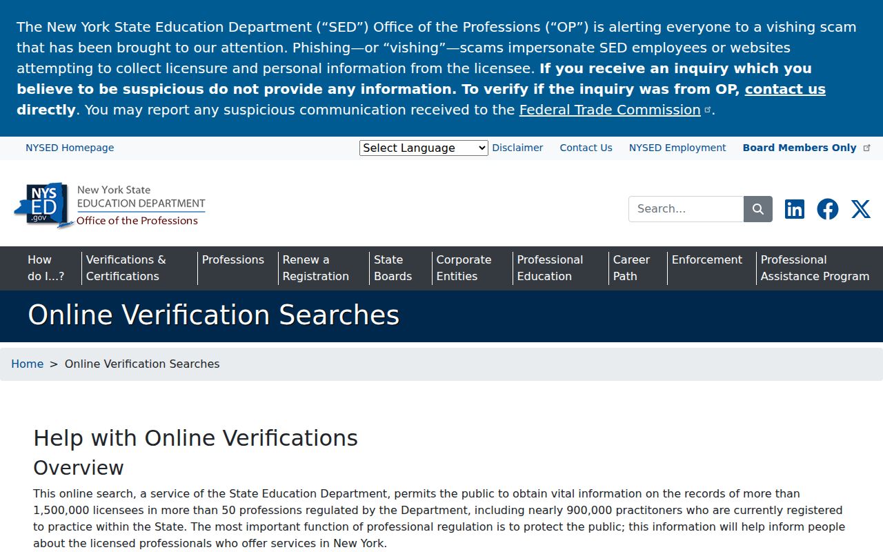 Perinton ZIP code directory professional license search